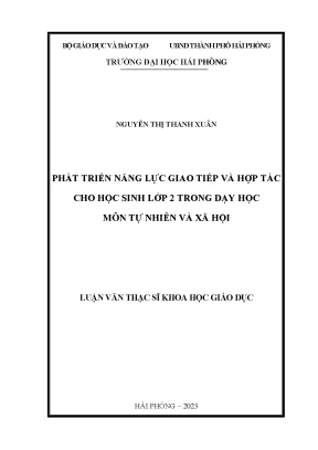 Phát Triển Năng Lực Giao Tiếp Và Hợp Tác Cho Học Sinh