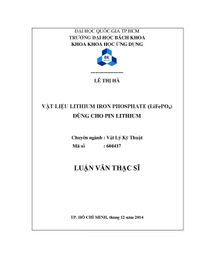 Luận Văn Thạc Sĩ Vật Lý Kỹ Thuật Vật Liệu Lithium Iron