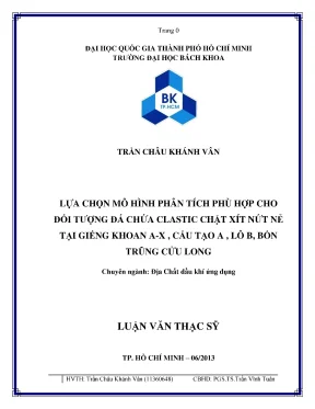 Luận văn thạc sĩ địa chất dầu khí: Mô hình phân tích đá 
