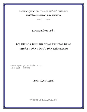 Luận Văn Thạc Sĩ: Tối Ưu Hóa Bình Đồ Công Trường Bằng