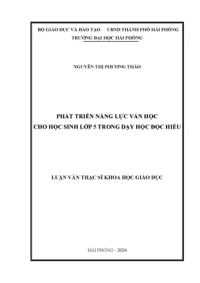 Phát Triển Năng Lực Văn Học Cho Học Sinh Lớp 5 Qua Dạy