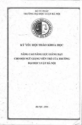 Nâng cao năng lực giảng dạy cho giảng viên trẻ Đại học