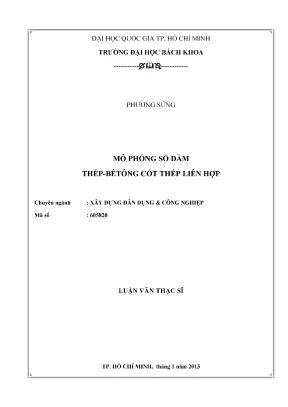 Mô Phỏng Số Dầm Thép Bê Tông Cốt Thép Liên Hợp Trong