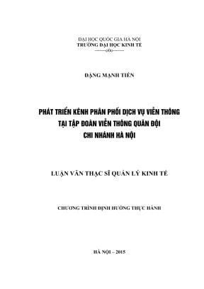 Phát Triển Kênh Phân Phối Dịch Vụ Viễn Thông Tại Viettel