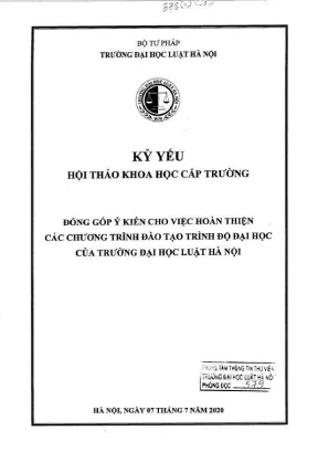 Kỷ yếu hội thảo khoa học: Góp ý hoàn thiện chương trình