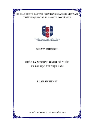 Quản lý nợ công tại một số nước và bài học kinh nghiệm