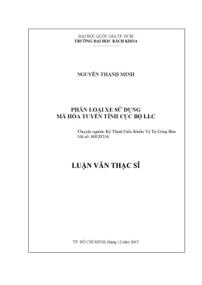 Luận Văn Thạc Sĩ: Phân Loại Xe Bằng Mã Hóa Tuyến Tính