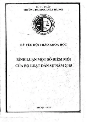 Bình luận điểm mới Bộ luật Dân sự 2015 từ hội thảo khoa học