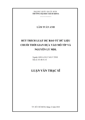 Luận Văn Thạc Sĩ: Rút Trích Luật Dự Báo Từ Dữ Liệu Chuỗi