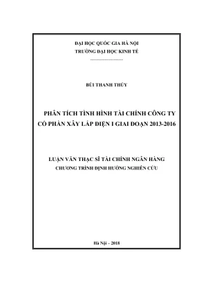 Phân Tích Tình Hình Tài Chính Công Ty Cổ Phần Xây Lắp