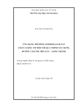 Luận Văn Thạc Sĩ: Ứng Dụng Mô Hình AERMOD Giám Sát Chất