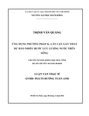 Luận Văn Thạc Sĩ Khoa Học Máy Tính: Ứng Dụng Phương Pháp