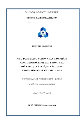 Ứng dụng mạng nơron nhân tạo nâng cao độ chính xác phân
