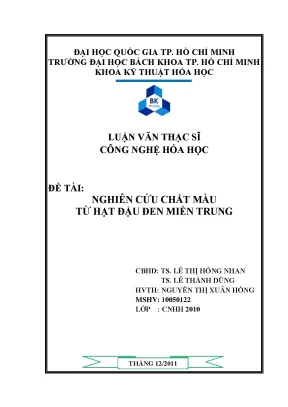 Nghiên cứu chất màu từ hạt đậu đen miền Trung trong luận