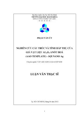 Nghiên cứu cấu trúc và tính hấp phụ của vật liệu Al2O3 