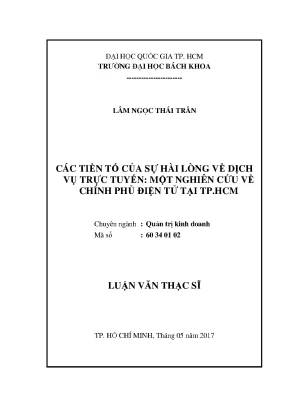 Nghiên cứu các yếu tố ảnh hưởng đến sự hài lòng dịch vụ