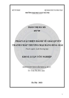 Pháp Luật Hiện Hành Về Giải Quyết Tranh Chấp Thương Mại 