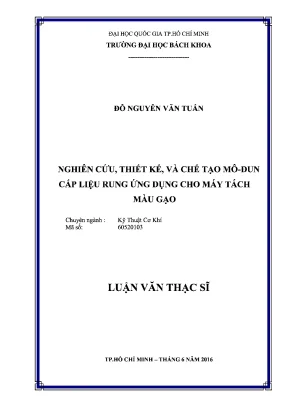 Luận Văn Thạc Sĩ: Nghiên Cứu Thiết Kế Và Chế Tạo Môđun