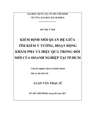 Luận Văn Thạc Sĩ: Mối Quan Hệ Giữa Tìm Kiếm Ý Tưởng Và