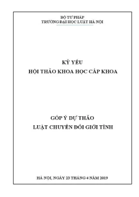 Kỷ yếu hội thảo khoa học: Góp ý dự thảo luật chuyển đổi 