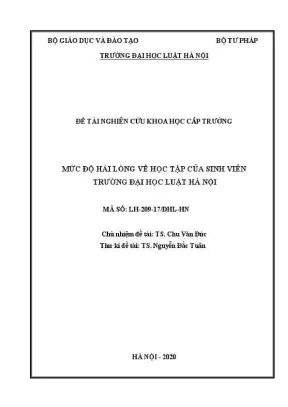 Nghiên cứu mức độ hài lòng về học tập của sinh viên Đại 