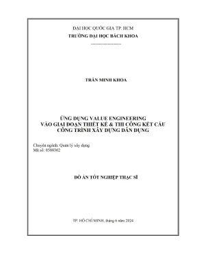 Ứng Dụng Value Engineering Trong Thiết Kế & Thi Công