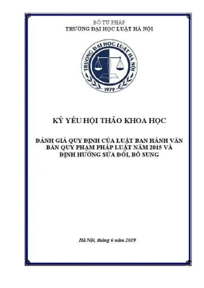Đánh giá và định hướng sửa đổi Luật Ban hành văn bản quy