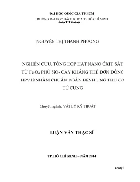 Nghiên cứu tổng hợp hạt nano Fe3O4 phủ SiO2 cấy kháng