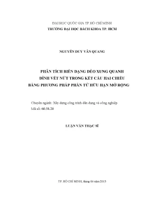 Phân tích biến dạng dẻo quanh đỉnh vết nứt trong kết cấu