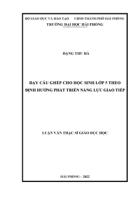 Phương pháp dạy câu ghép lớp 5 theo định hướng phát