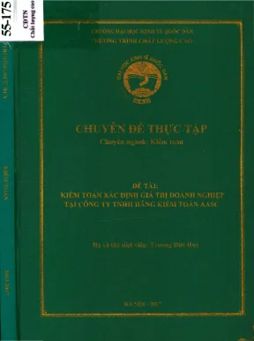 Chuyên đề thực tập kiểm toán: Xác định giá trị doanh