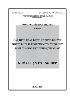 Hình phạt cho người dưới 18 tuổi phạm tội theo Bộ luật