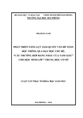 Phương Pháp Dạy Toán Lớp 7: Phát Triển Năng Lực Giải