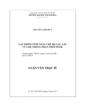 Luận Văn Thạc Sĩ: Thiết Bị Mạng & Nhà Máy Điện - Tính