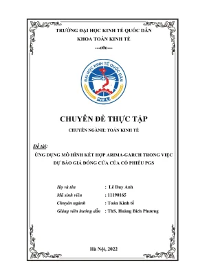 Ứng Dụng Mô Hình ARIMA-GARCH Dự Báo Giá Đóng Cửa Cổ