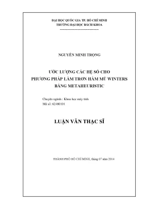 Ước Lượng Hệ Số Phương Pháp Làm Trơn Hàm Mũ Winters Bằng