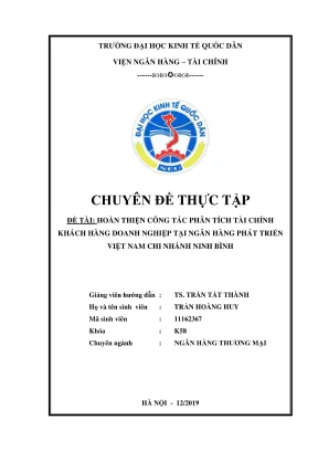 Hoàn Thiện Công Tác PTTC Khách Hàng DN Tại Ngân Hàng 
