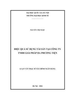 Luận Văn Thạc Sĩ Tài Chính Ngân Hàng: Hiệu Quả Sử Dụng