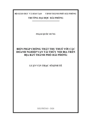Biện pháp chống thất thu thuế cho doanh nghiệp vận tải