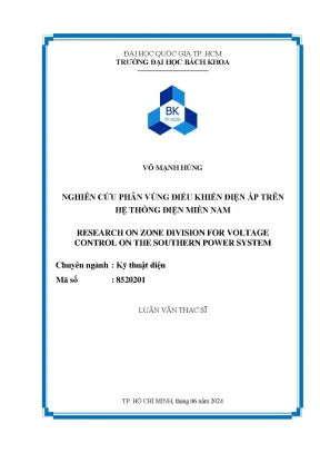 Nghiên cứu phân vùng điều khiển điện áp trên hệ thống