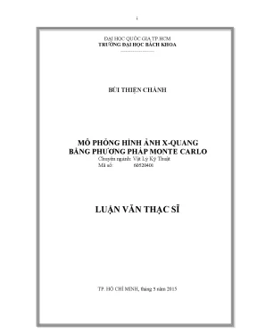 Mô Phỏng Hình Ảnh X-Quang Bằng Phương Pháp Monte Carlo