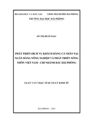 Luận Văn Thạc Sĩ: Phát Triển Dịch Vụ Khách Hàng Cá Nhân