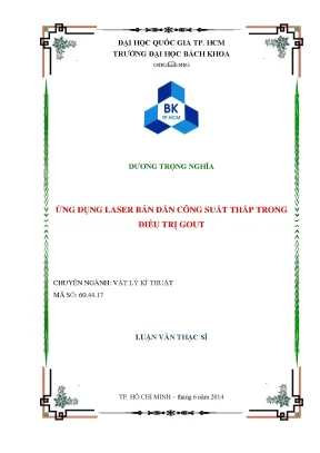 Ứng Dụng Laser Bán Dẫn Công Suất Thấp Trong Điều Trị