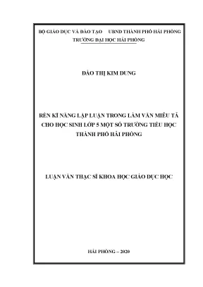 Rèn Kỹ Năng Lập Luận Trong Văn Miêu Tả Cho Học Sinh Lớp