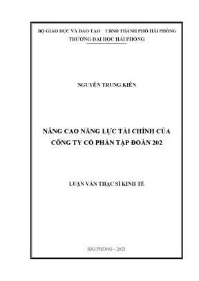 Luận Văn Thạc Sĩ: Nâng Cao Năng Lực Tài Chính Công Ty Cổ