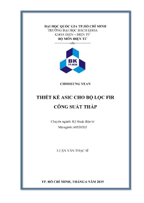 Thiết kế ASIC cho bộ lọc FIR công suất thấp trong luận