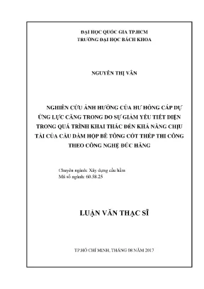 Nghiên cứu ảnh hưởng hư hỏng cáp dự ứng lực đến khả năng 