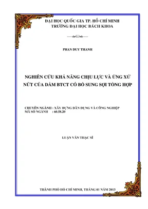 Nghiên cứu khả năng chịu lực và ứng xử nút của dầm BTCT