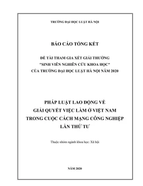 Nghiên cứu giải quyết việc làm tại Việt Nam trong cách 