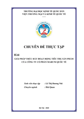 Giải pháp thúc đẩy tiêu thụ sản phẩm tại Công ty Cổ phần 